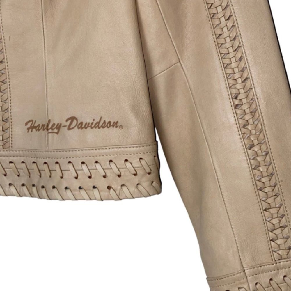 Rare Women's Authentic Harley Davidson Tan leather Jacket Small NWT​​​​​​​​ - Picture 6 of 8